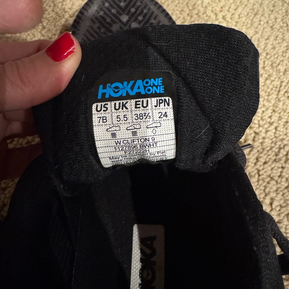 HOKA Black and White Running Shoes - Picture 6 of 6